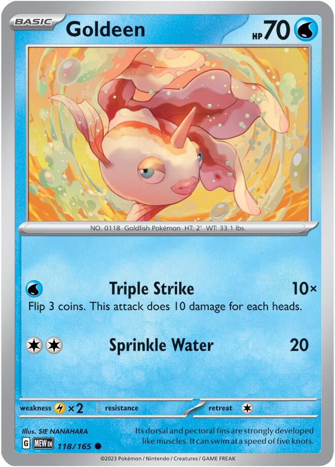 Goldeen - 118/165 - SV: Scarlet & Violet 151 (MEW) - Normal - Pokemon TCG Card