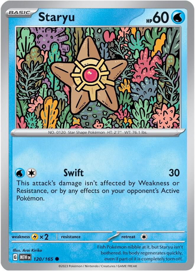 Staryu - 120/165 - SV: Scarlet & Violet 151 (MEW) - Reverse Holofoil - Pokemon TCG Card