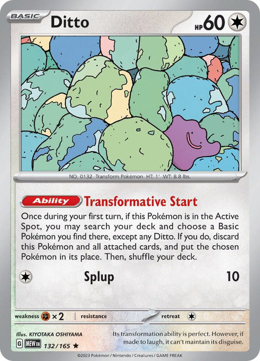 Ditto - 132/165 - SV: Scarlet & Violet 151 (MEW) - Holofoil - Pokemon TCG Card