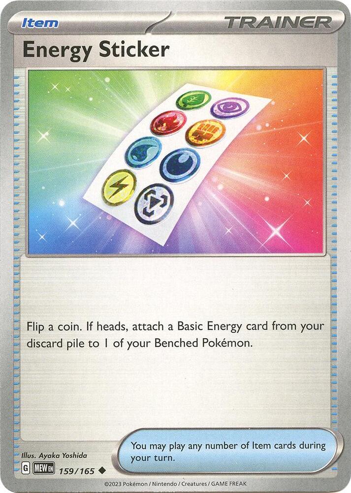 Energy Sticker - 159/165 - SV: Scarlet & Violet 151 (MEW) - Normal - Pokemon TCG Card