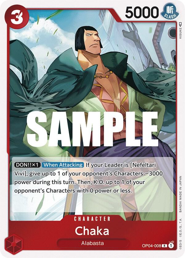 Chaka - OP04-008 - Kingdoms of Intrigue (OP04) - Foil - One Piece TCG Card