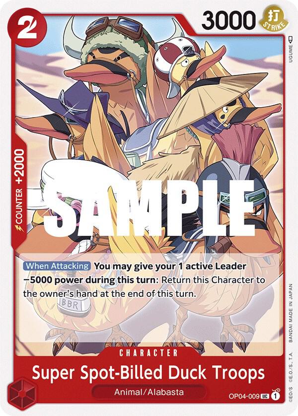 Super Spot-Billed Duck Troops - OP04-009 - Kingdoms of Intrigue (OP04) - Normal