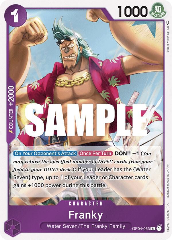 Franky - OP04-063 - Kingdoms of Intrigue (OP04) - Foil - One Piece TCG Card