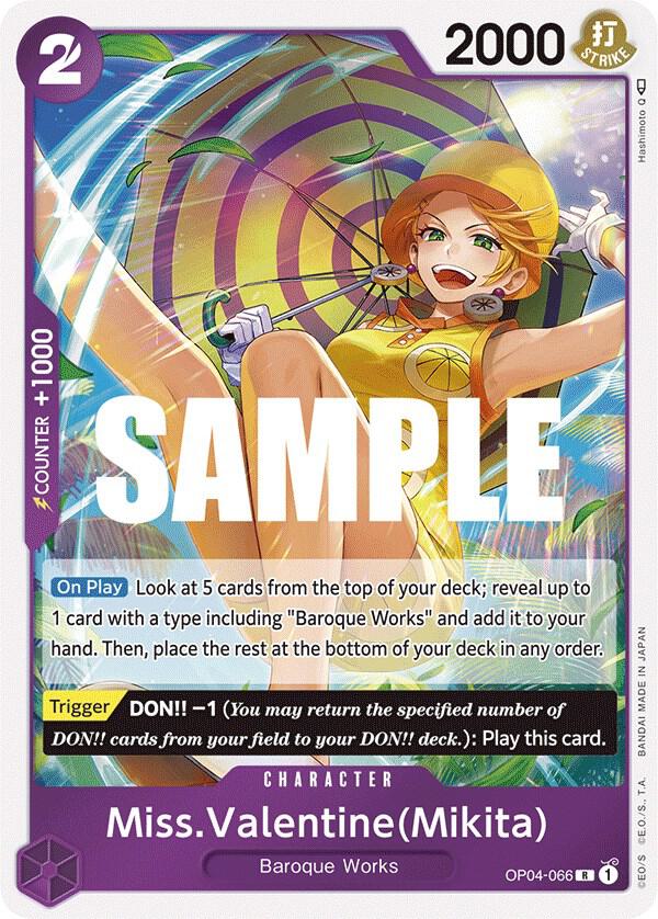 Miss.Valentine(Mikita) - OP04-066 - Kingdoms of Intrigue (OP04) - Foil - One Piece TCG Card