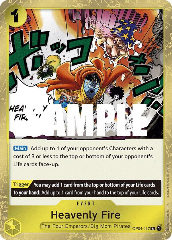 Heavenly Fire - OP04-117 - Kingdoms of Intrigue (OP04) - Foil - One Piece TCG Card