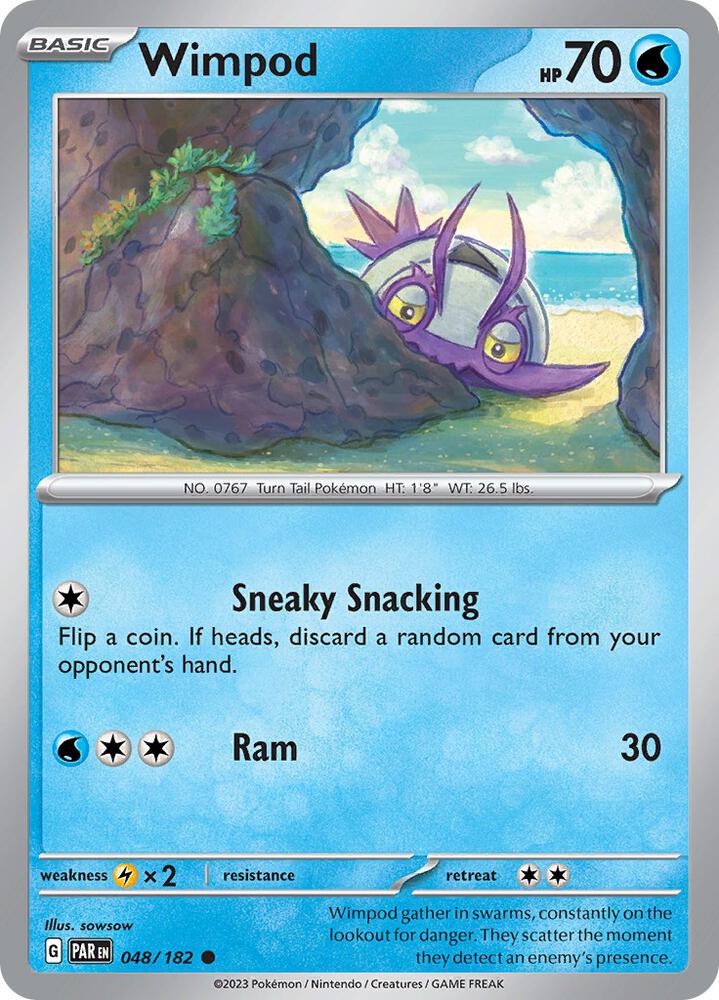 Wimpod - 048/182 - SV04: Paradox Rift (PAR) - Common - Normal - Pokemon TCG Card