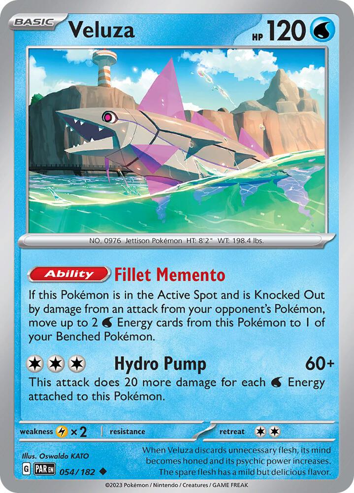 Veluza - 054/182 - SV04: Paradox Rift (PAR) - Uncommon - Normal - Pokemon TCG Card