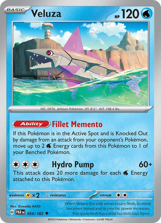 Veluza - 054/182 - SV04: Paradox Rift (PAR) - Uncommon - Normal - Pokemon TCG Card