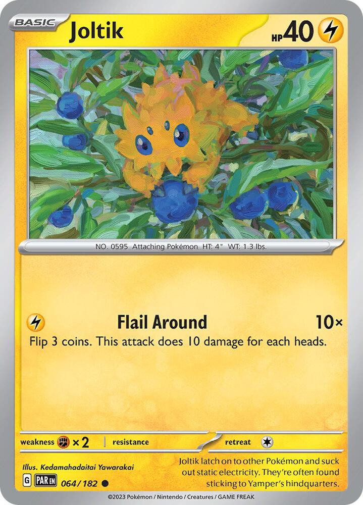 Joltik - 064/182 - SV04: Paradox Rift (PAR) - Common - Reverse Holofoil - Pokemon TCG Card