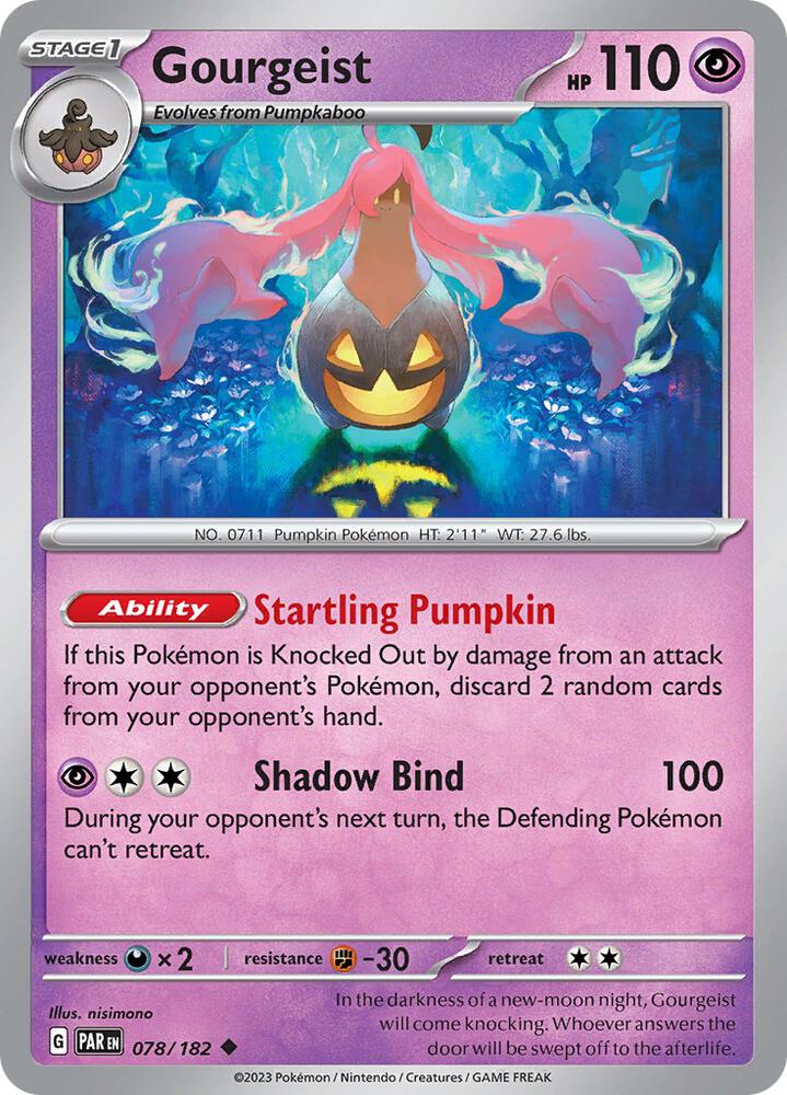 Gourgeist - 078/182 - SV04: Paradox Rift (PAR) - Normal - Pokemon TCG Card