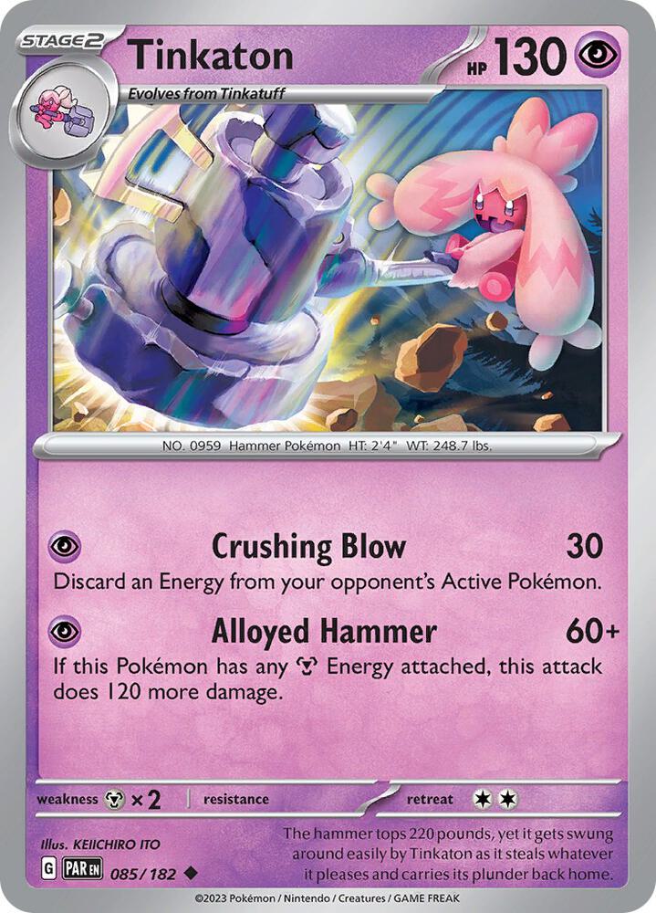 Tinkaton - 085/182 - SV04: Paradox Rift (PAR) - Normal - Pokemon TCG Card