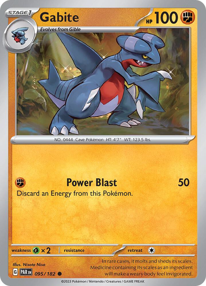 Gabite - 095/182 - SV04: Paradox Rift (PAR) - Normal - Pokemon TCG Card
