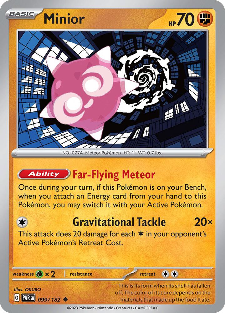 Minior - 099/182 - SV04: Paradox Rift (PAR) - Uncommon - Normal - Pokemon TCG Card