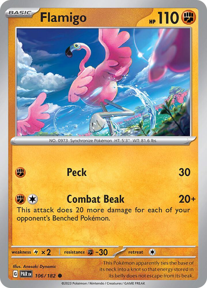 Flamigo - 106/182 - SV04: Paradox Rift (PAR) - Normal - Pokemon TCG Card