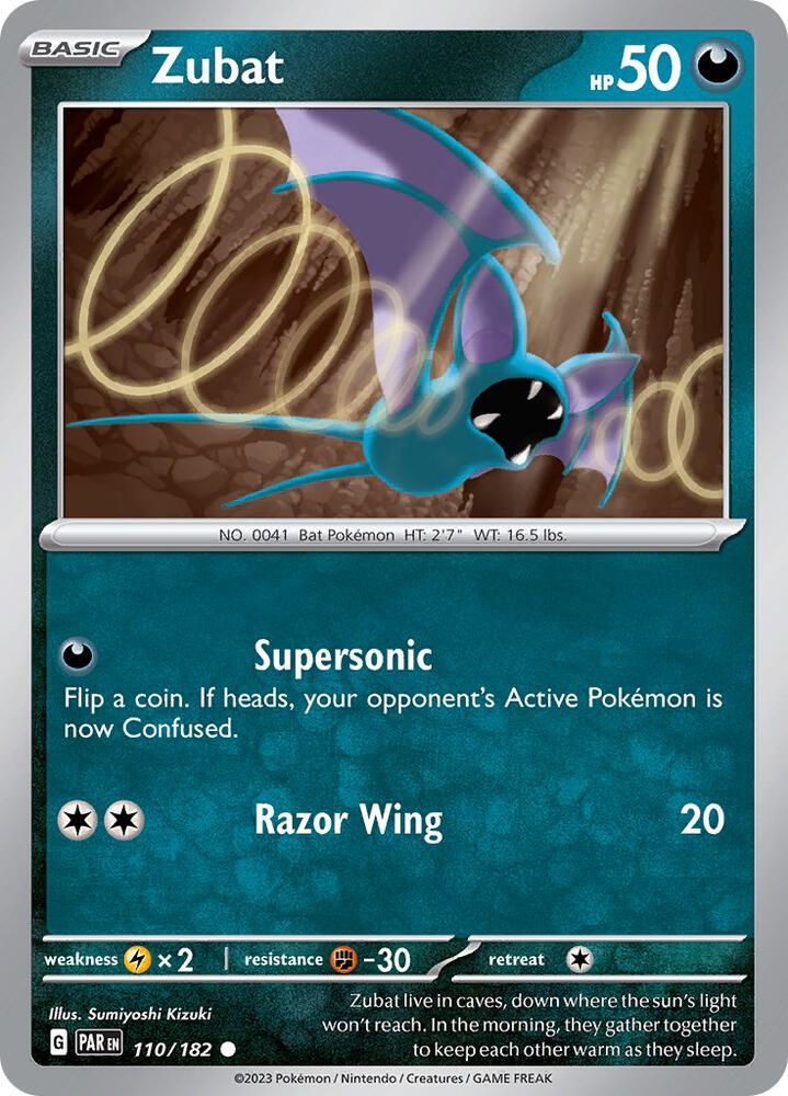Zubat - 110/182 - SV04: Paradox Rift (PAR) - Normal - Pokemon TCG Card