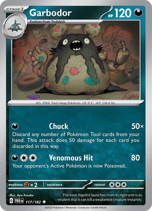 Garbodor - 117/182 - SV04: Paradox Rift (PAR) - Uncommon - Reverse Holofoil - Pokemon TCG Card