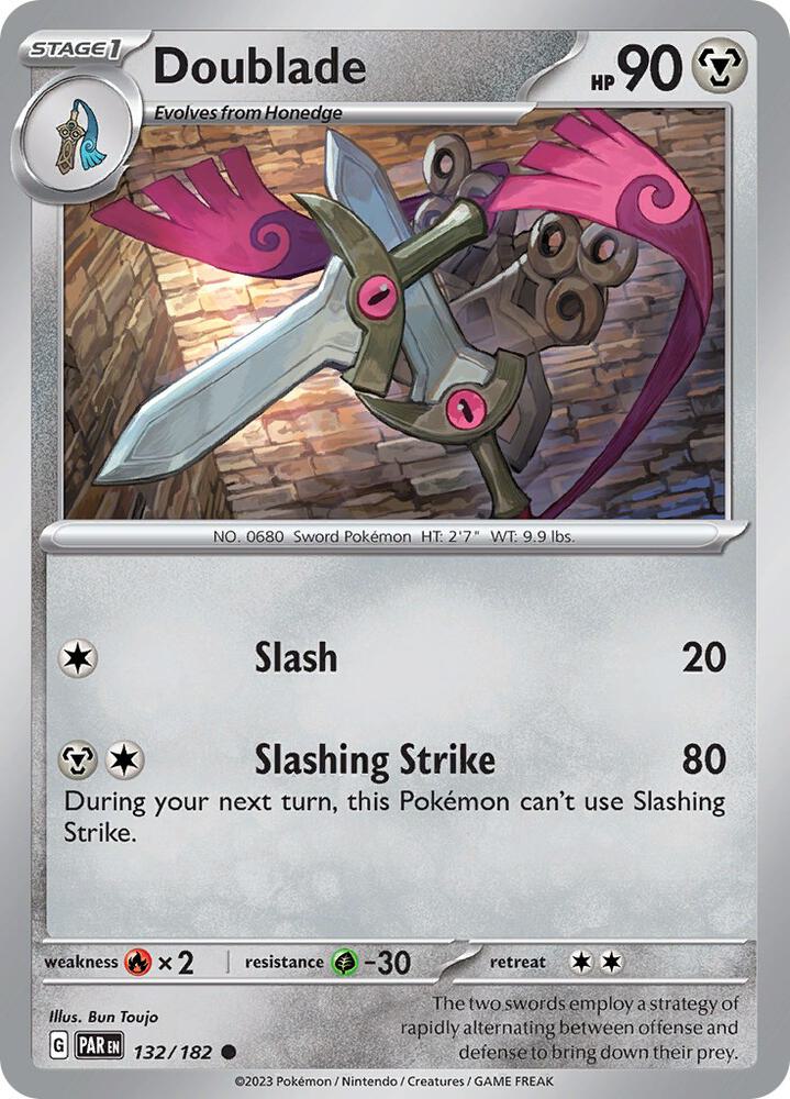 Doublade - 132/182 - SV04: Paradox Rift (PAR) - Common - Normal - Pokemon TCG Card