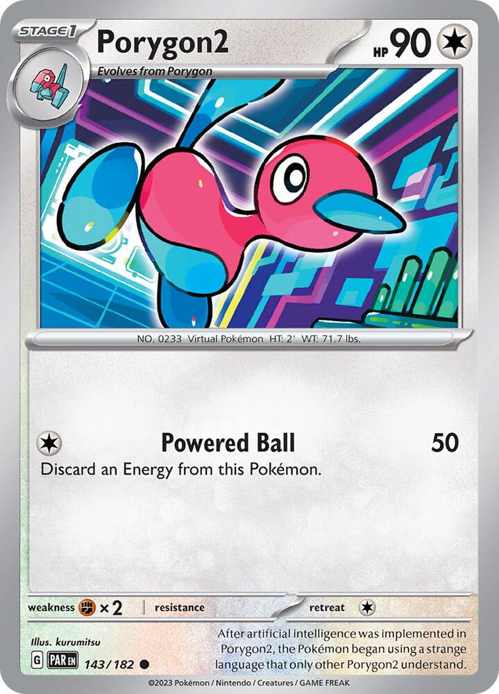 Porygon2 - 143/182 - SV04: Paradox Rift (PAR) - Normal - Pokemon TCG Card