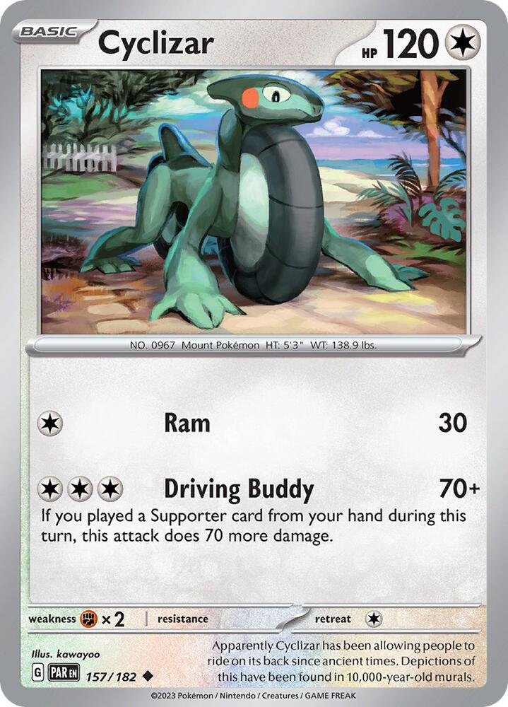 Cyclizar - 157/182 - SV04: Paradox Rift (PAR) - Uncommon - Normal - Pokemon TCG Card
