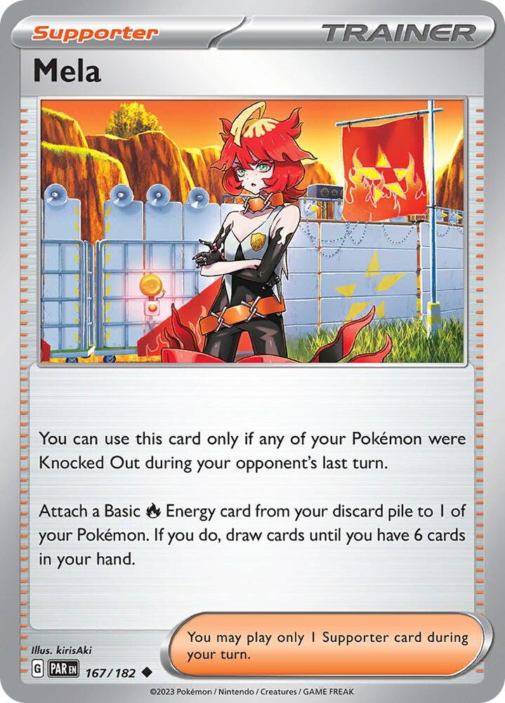 Mela - 167/182 - SV04: Paradox Rift (PAR) - Reverse Holofoil - Pokemon TCG Card