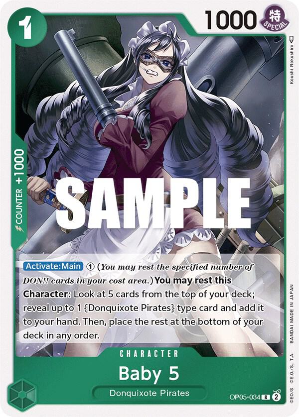 Baby 5 (034) - OP05-034 - Awakening of the New Era (OP05) - Foil - One Piece TCG Card
