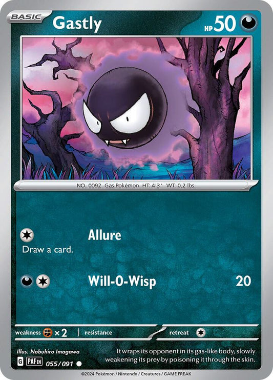 Gastly - 055/091 - SV: Paldean Fates (PAF) - Normal - Pokemon TCG Card