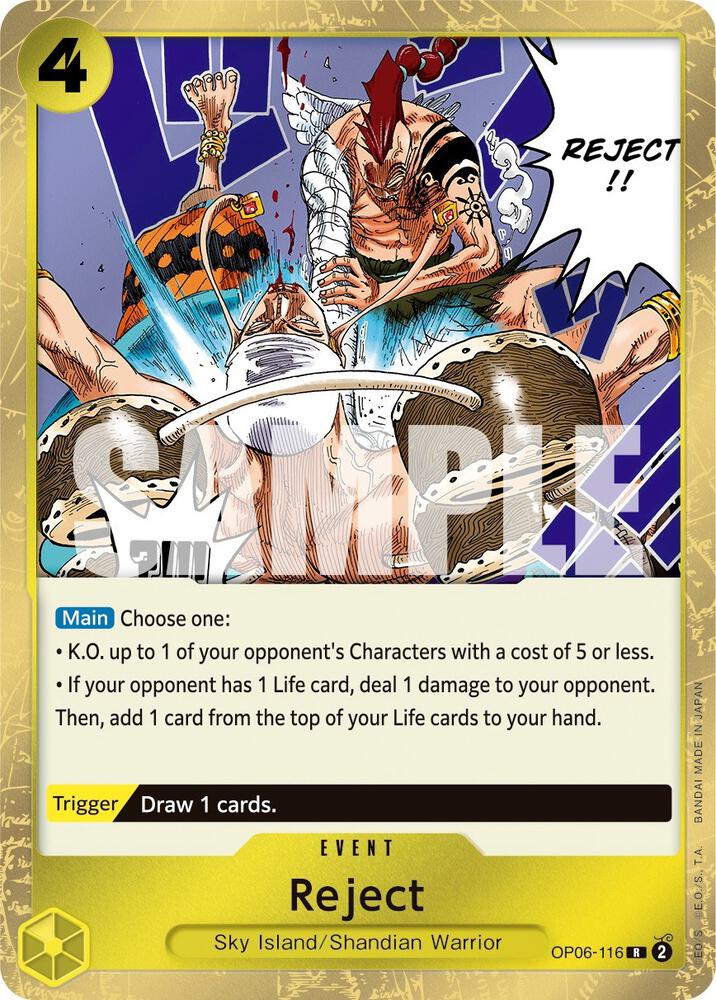 Reject - OP06-116 - Wings of the Captain (OP06) - Foil - One Piece TCG Card