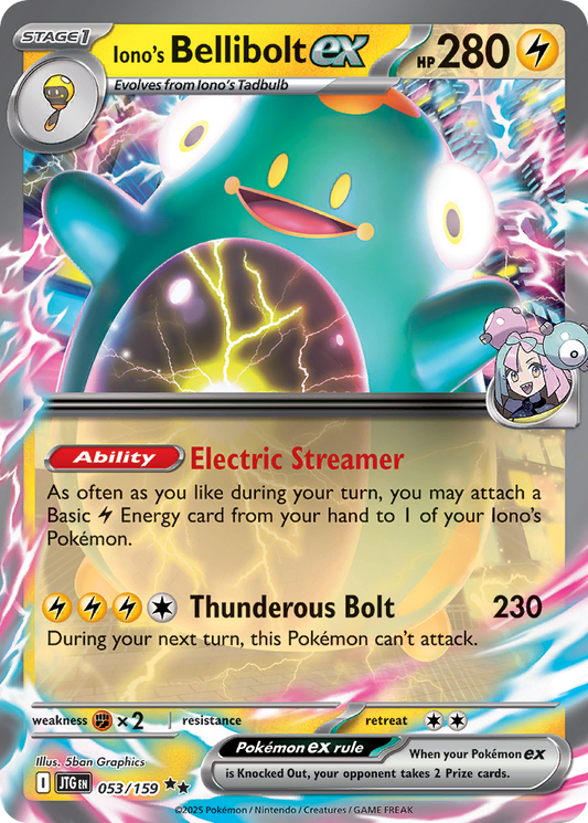 Iono's Bellibolt ex - 53/159 - Scarlet & Violet Journey Together (JTG)