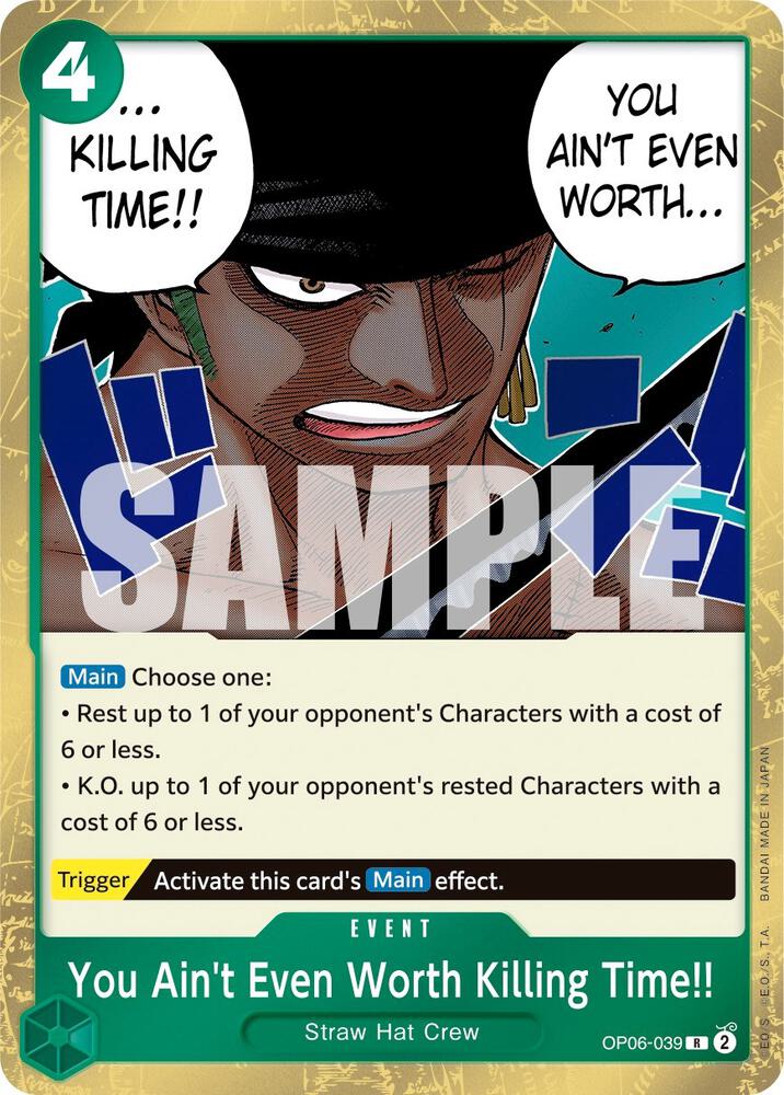 You Ain't Even Worth Killing Time!! - OP06-039 - Wings of the Captain (OP06) - Foil - One Piece TCG Card