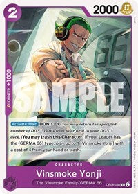 Vinsmoke Yonji (066) - OP06-066 - Wings of the Captain (OP06) - Normal