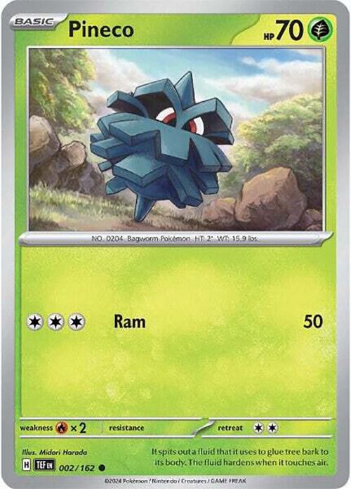 Pineco - 002/162 - SV05: Temporal Forces (TEF) - Normal - Pokemon TCG Card