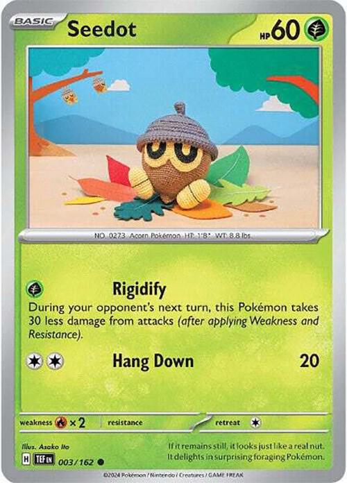 Seedot - 003/162 - SV05: Temporal Forces (TEF) - Normal - Pokemon TCG Card