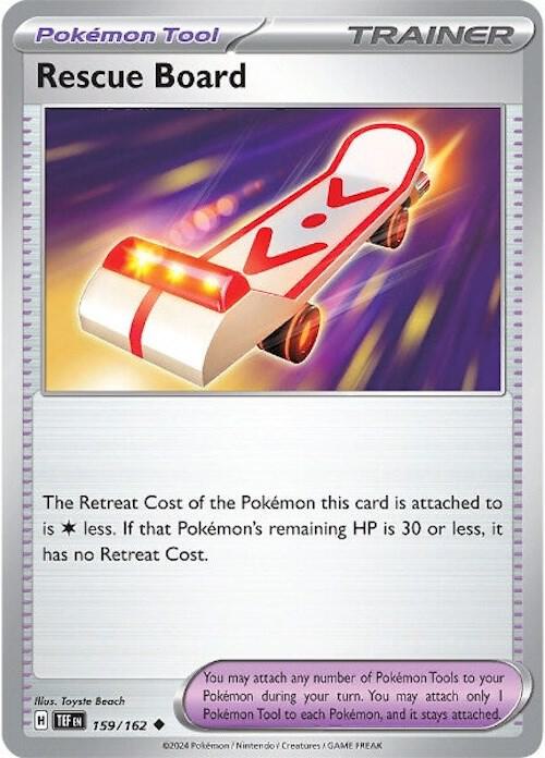 Rescue Board - 159/162 - SV05: Temporal Forces (TEF) - Reverse Holofoil - Pokemon TCG Card