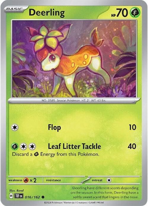 Deerling - 016/162 - SV05: Temporal Forces (TEF) - Common - Normal - Pokemon TCG Card