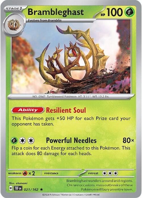 Brambleghast - 021/162 - SV05: Temporal Forces (TEF) - Reverse Holofoil - Pokemon TCG Card