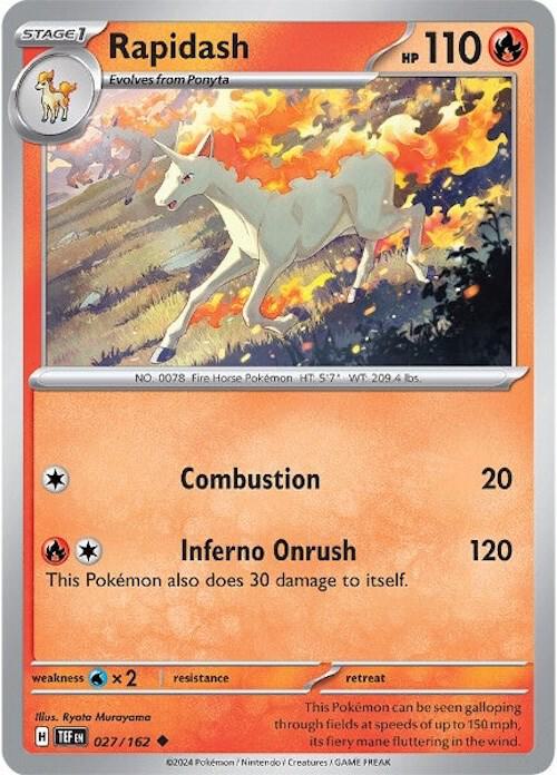 Rapidash - 027/162 - SV05: Temporal Forces (TEF) - Normal - Pokemon TCG Card