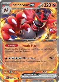 Incineroar ex - 034/162 - SV05: Temporal Forces (TEF) - Double Rare