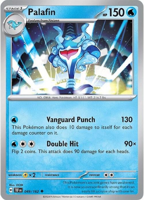Palafin - 049/162 - SV05: Temporal Forces (TEF) - Reverse Holofoil - Pokemon TCG Card