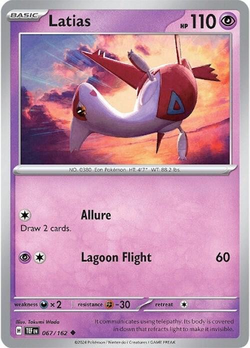 Latias - 067/162 - SV05: Temporal Forces (TEF) - Reverse Holofoil - Pokemon TCG Card