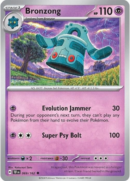Bronzong - 069/162 - SV05: Temporal Forces (TEF) - Reverse Holofoil - Pokemon TCG Card