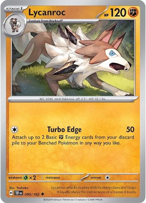 Lycanroc - 090/162 - SV05: Temporal Forces (TEF) - Normal - Pokemon TCG Card