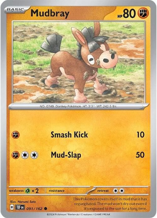 Mudbray - 091/162 - SV05: Temporal Forces (TEF) - Normal - Pokemon TCG Card