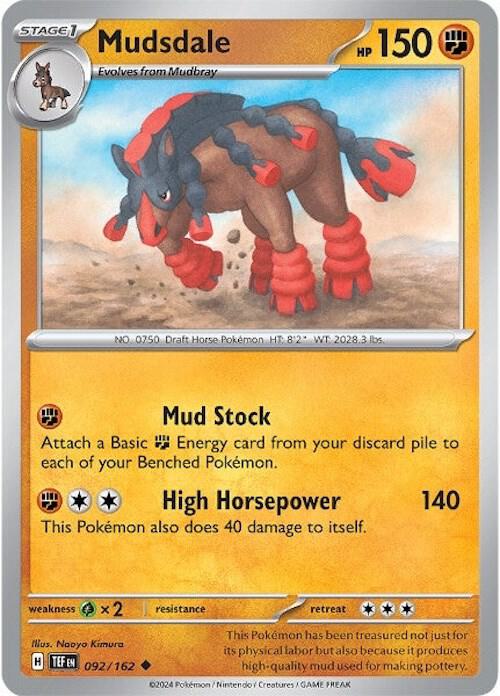Mudsdale - 092/162 - SV05: Temporal Forces (TEF) - Uncommon - Normal - Pokemon TCG Card
