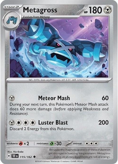 Metagross - 115/162 - SV05: Temporal Forces (TEF) - Uncommon - Normal - Pokemon TCG Card