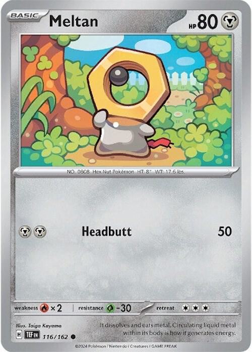 Meltan - 116/162 - SV05: Temporal Forces (TEF) - Common - Normal - Pokemon TCG Card