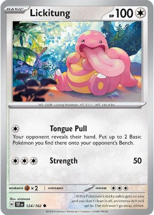 Lickitung - 124/162 - SV05: Temporal Forces (TEF) - Common - Normal - Pokemon TCG Card