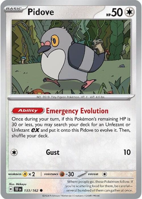 Pidove - 133/162 - SV05: Temporal Forces (TEF) - Normal - Pokemon TCG Card