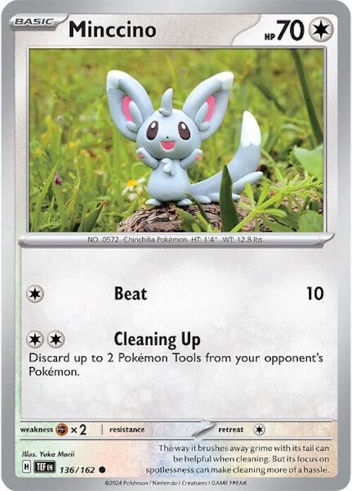 Minccino - 136/162 - SV05: Temporal Forces (TEF) - Common - Normal - Pokemon TCG Card