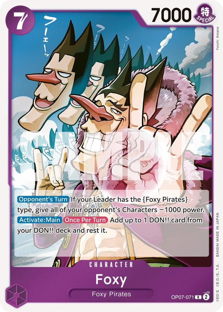 Foxy (071) - OP07-071 - 500 Years in the Future (OP07) - Foil - One Piece TCG Card