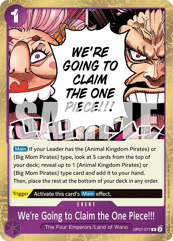 We're Going to Claim the One Piece!!! - OP07-077 - 500 Years in the Future (OP07) - Foil - One Piece TCG Card